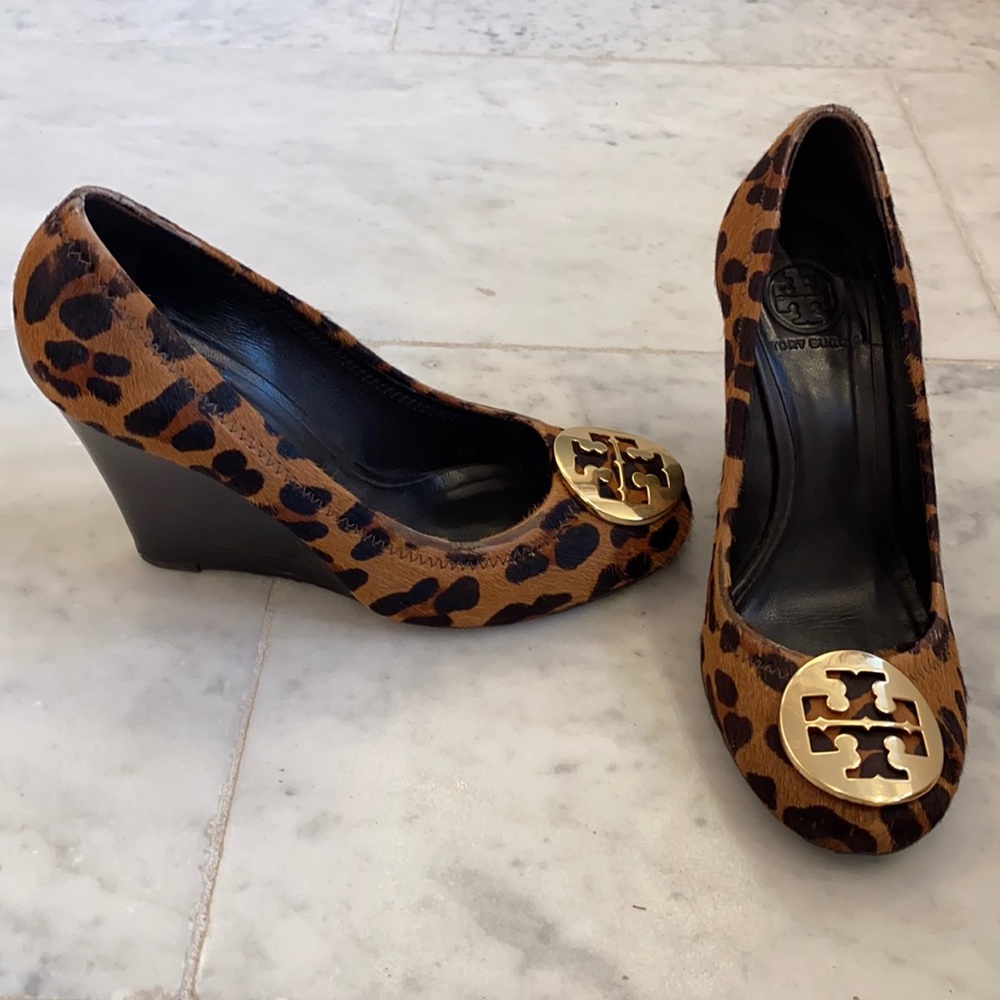 Tory Burch Calfhair Wedge Heels